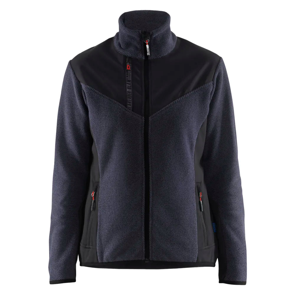 Blaklader 5943 2536 Dames Gebreid Vest Met Softshell Donker Marineblauw Zwart
