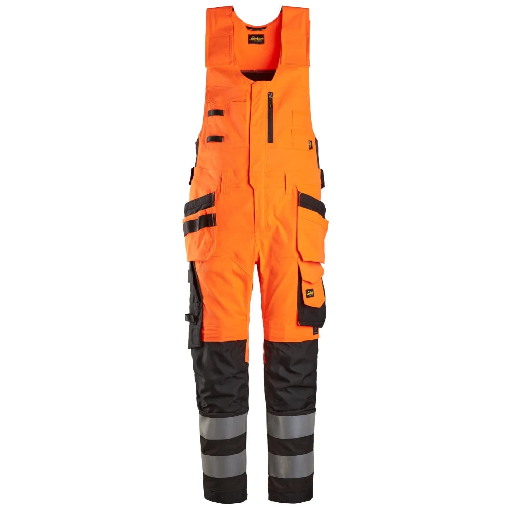 Snickers 6013 High-Vis One-Piece Werkbroek Met Holsterzakken Klasse 2 5504 High Visibility Orange Black