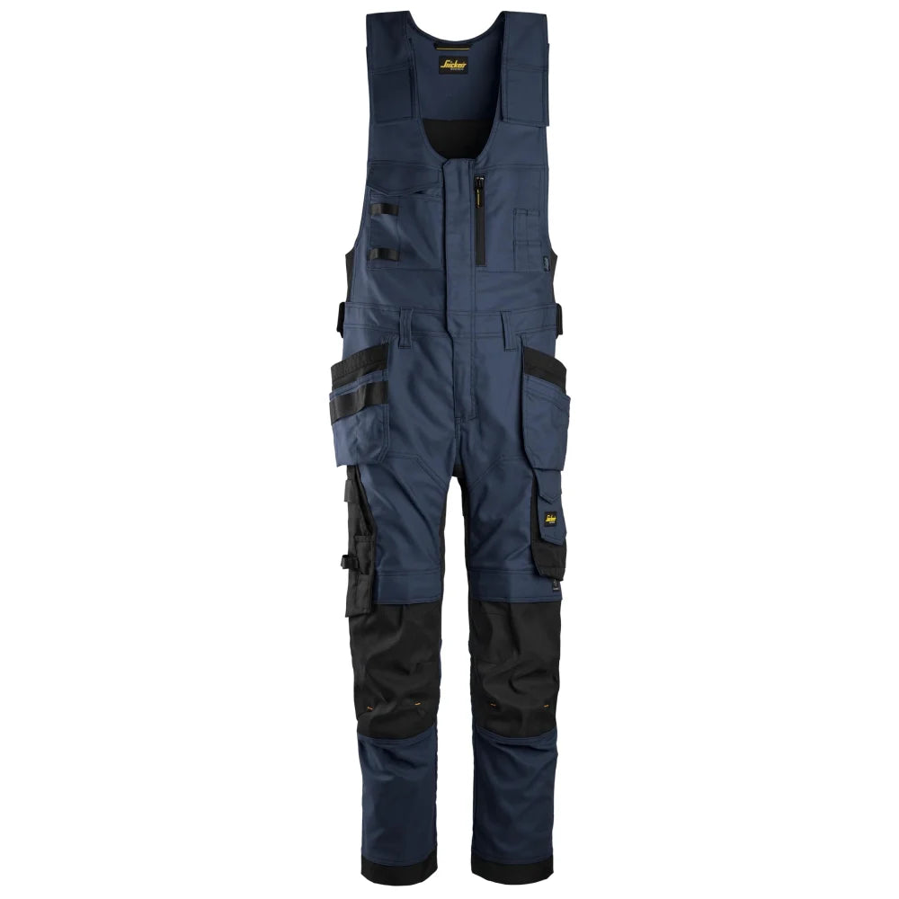 Snickers 6014 Allroundwork Canvas Stretch One-Piece Werkbroek Met Holsterzakken 9504 Navy Black
