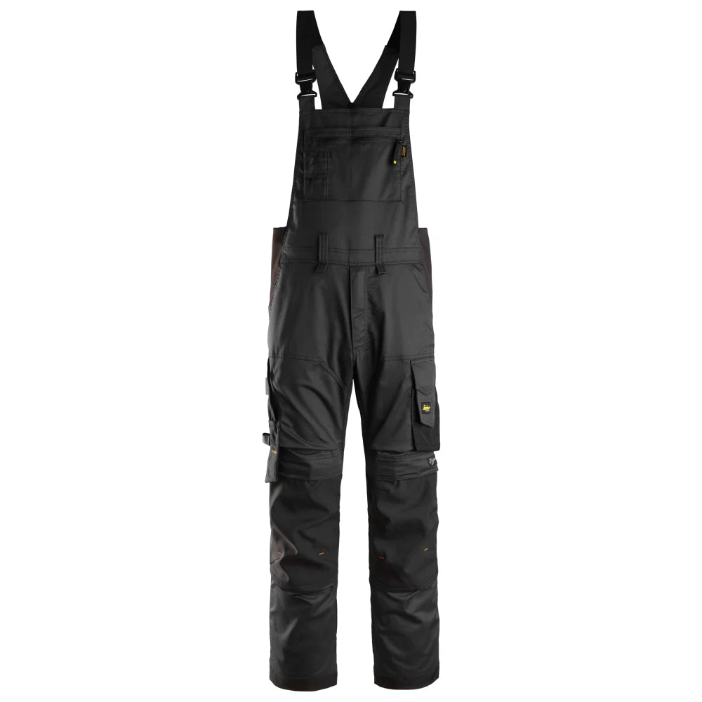 Snickers 6051 Allroundwork Stretch Bib & Brace Werkbroek 0404 Black Black
