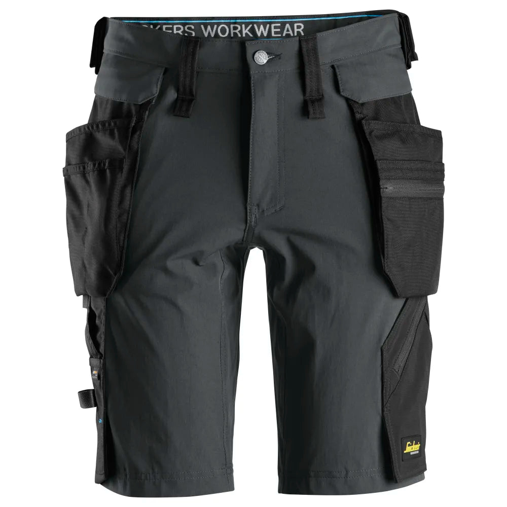 Snickers 6108 Litework Werkshorts Met Afneembare Holsterzakken 5804 Steel Grey Black