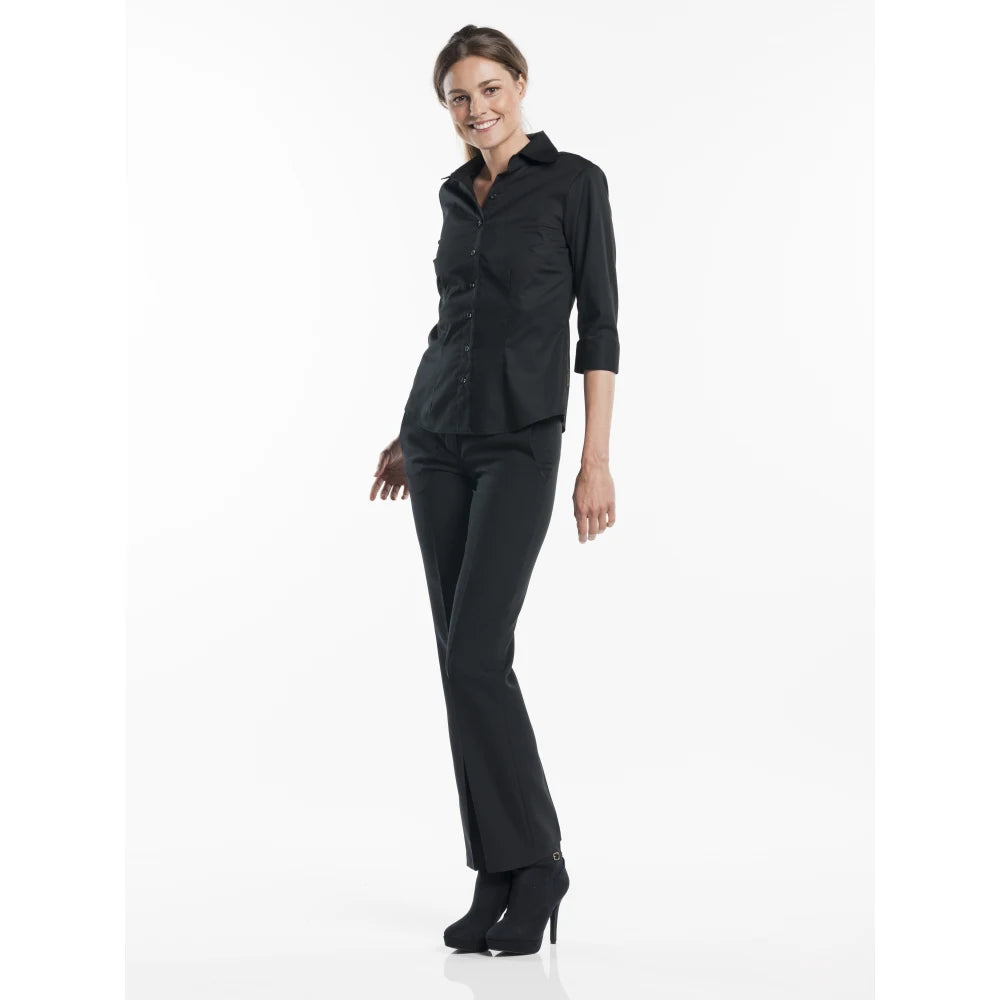 Chaud Devant Overhemd/Blouse Women Black Stretch 3/4 Sleeve