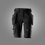 Snickers 6117 Allroundwork Dames Stretch Werkshorts Met Afneembare Holsterzakken 0404 Black Black