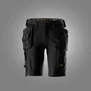 Snickers 6118 Allroundwork Stretch Werkshorts Met Holsterzakken 0404 Black Black