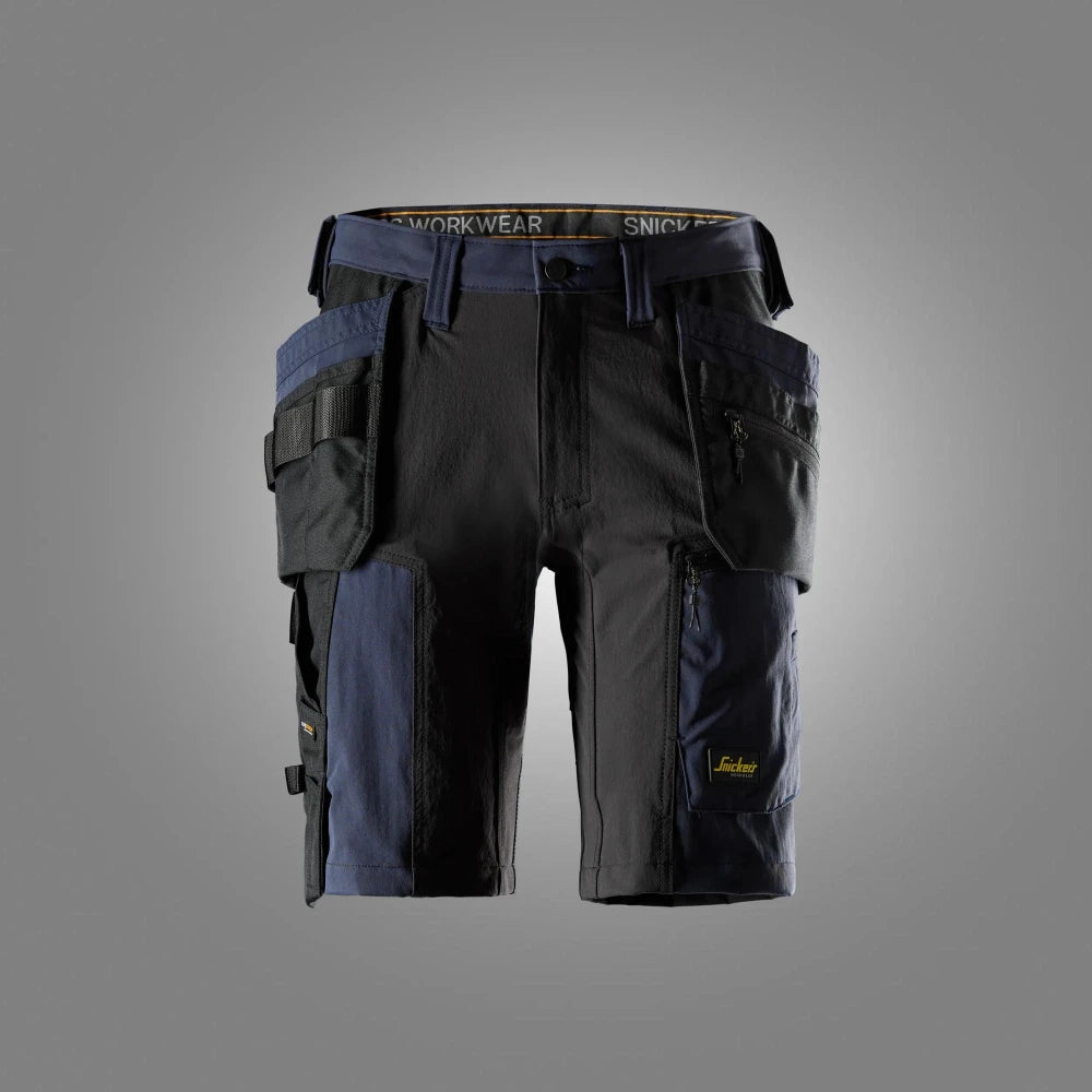 Snickers 6118 Allroundwork Stretch Werkshorts Met Holsterzakken 9504 Navy Black