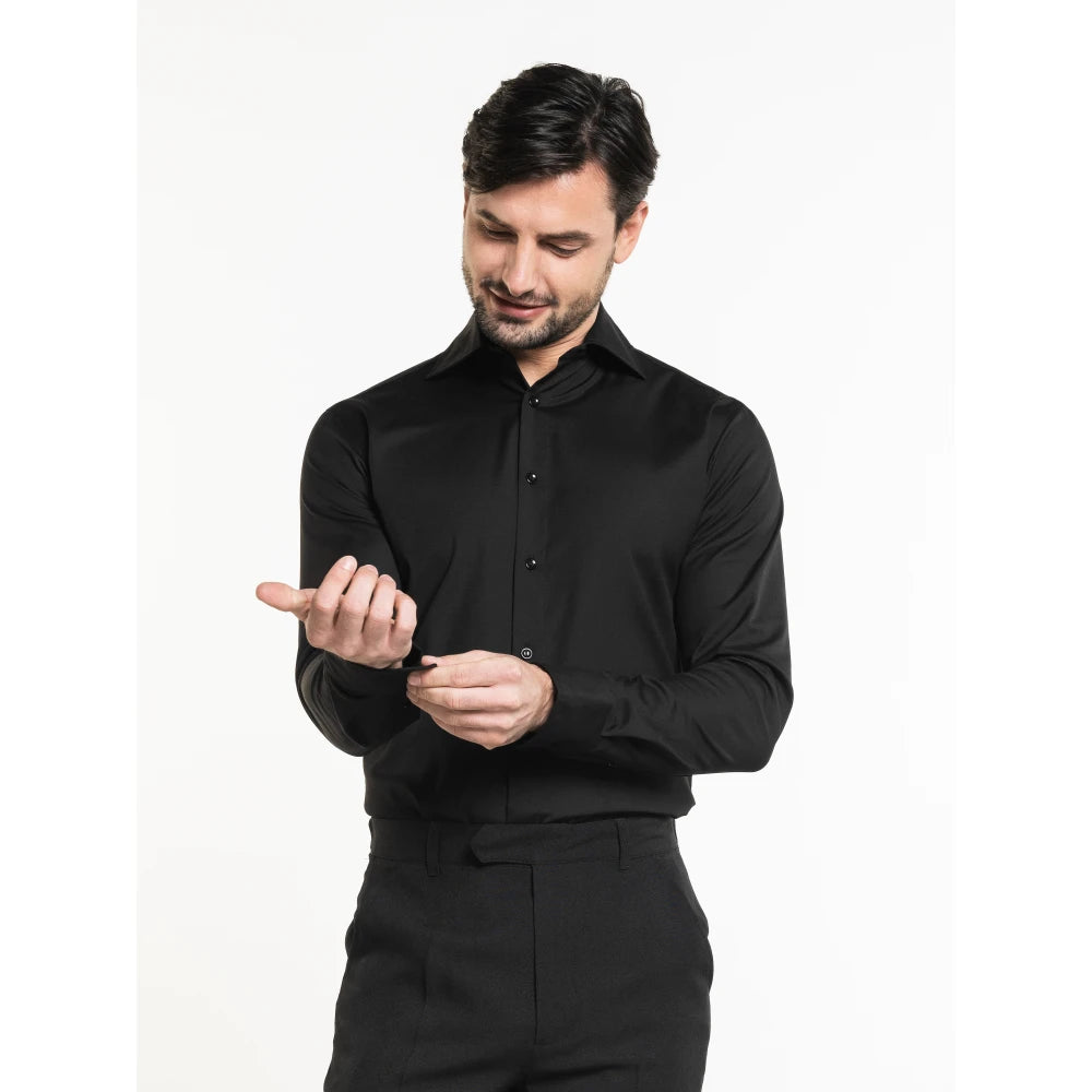 Chaud Devant Overhemd/Blouse Men Black Stretch