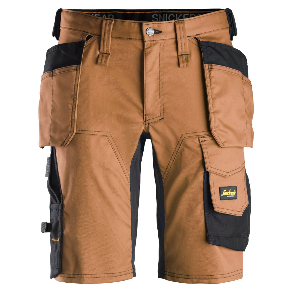 Snickers 6141 Allroundwork 2-Way Stretch Werkshorts Met Holsterzakken 1204 Brown Black