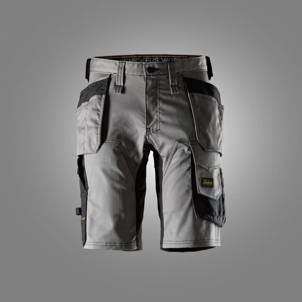 Snickers 6141 Allroundwork 2-Way Stretch Werkshorts Met Holsterzakken 1804 Grey Black