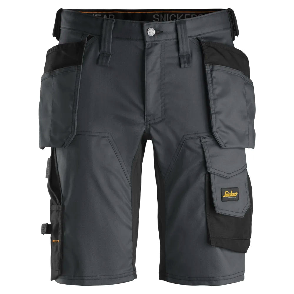 Snickers 6141 Allroundwork 2-Way Stretch Werkshorts Met Holsterzakken 5804 Steel Grey Black
