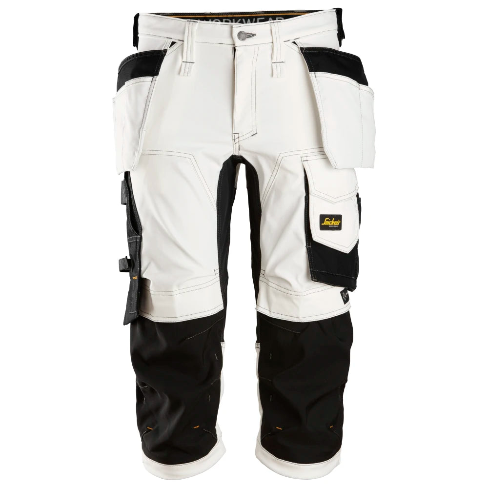 Snickers 6142 Allroundwork Stretch Pirate Werkbroek Met Holsterzakken 0904 White Black