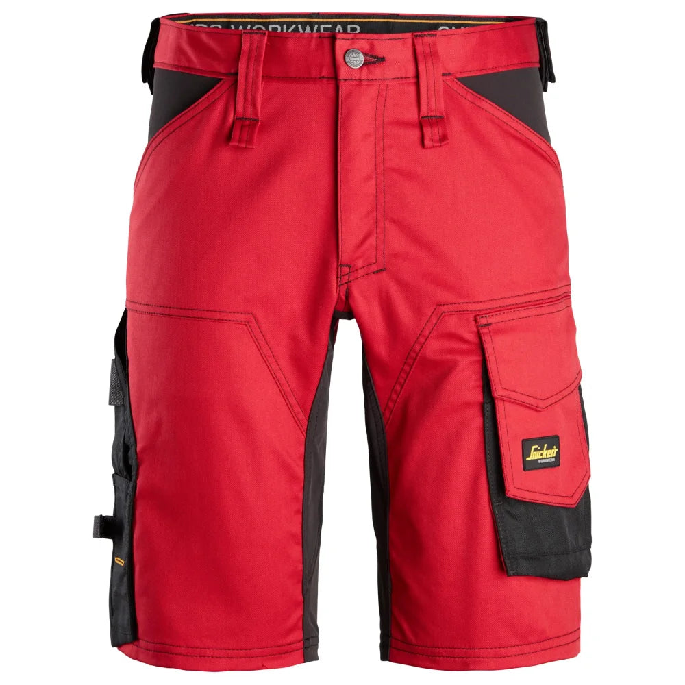 Snickers 6143 Allroundwork 2-Way Stretch Werkshorts 1604 Chili Red Black