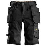 Snickers 6147 Allroundwork Dames Stretch Werkshorts Met Holsterzakken 0404 Black Black