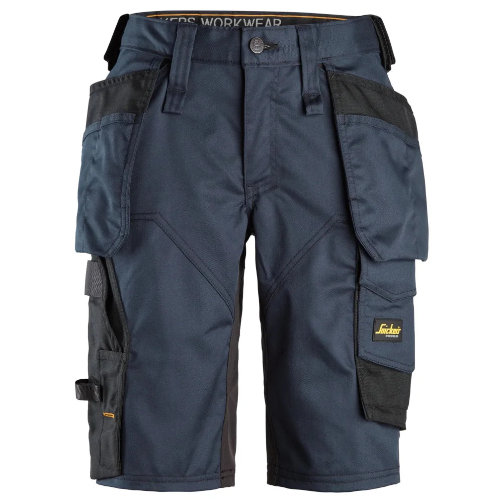 Snickers 6147 Allroundwork Dames Stretch Werkshorts Met Holsterzakken 9504 Navy Black