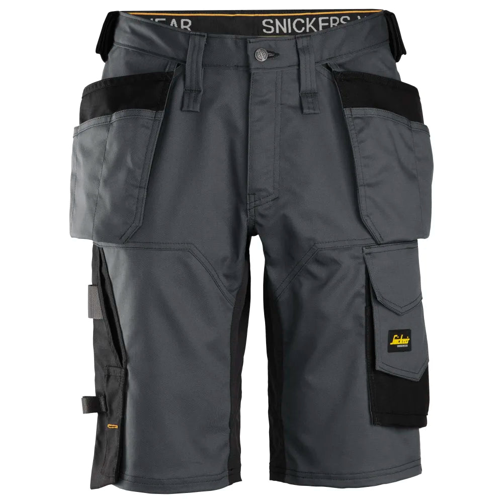 Snickers 6151 Allroundwork Stretch Loose Fit Werkshorts Met Holsterzakken 5804 Steel Grey Black