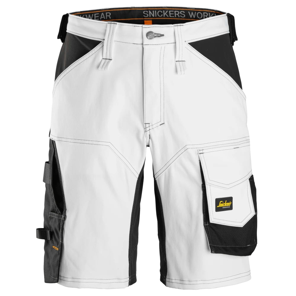 Snickers 6153 Allroundwork Stretch Loose Fit Werkshorts 0904 White Black