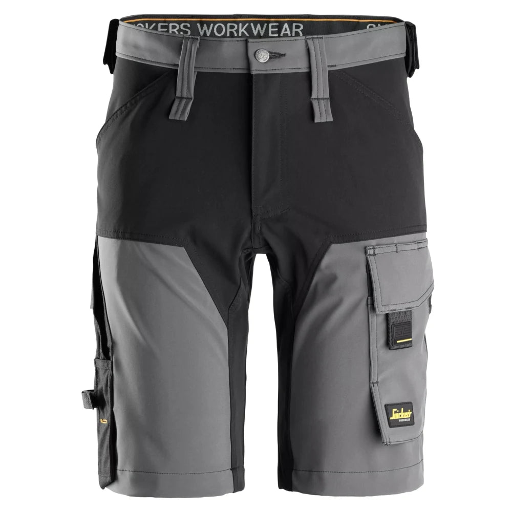 Snickers 6173 Allroundwork 4-Way Stretch Werkshorts 5804 Steel Grey Black