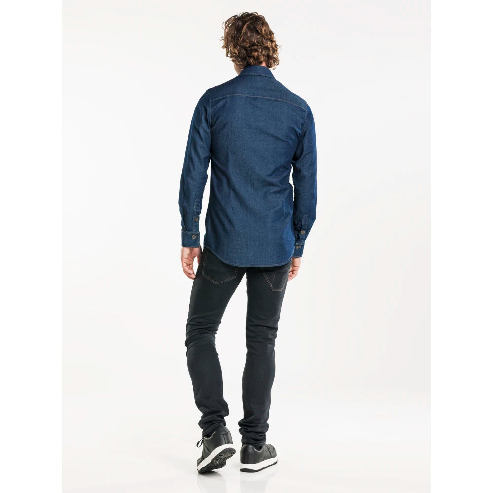 Chaud Devant Overhemd/Blouse Men Blue Denim Stretch