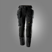 Snickers 6217 Allroundwork Dames Stretch Werkbroek Met Afneembare Holsterzakken 0404 Black Black