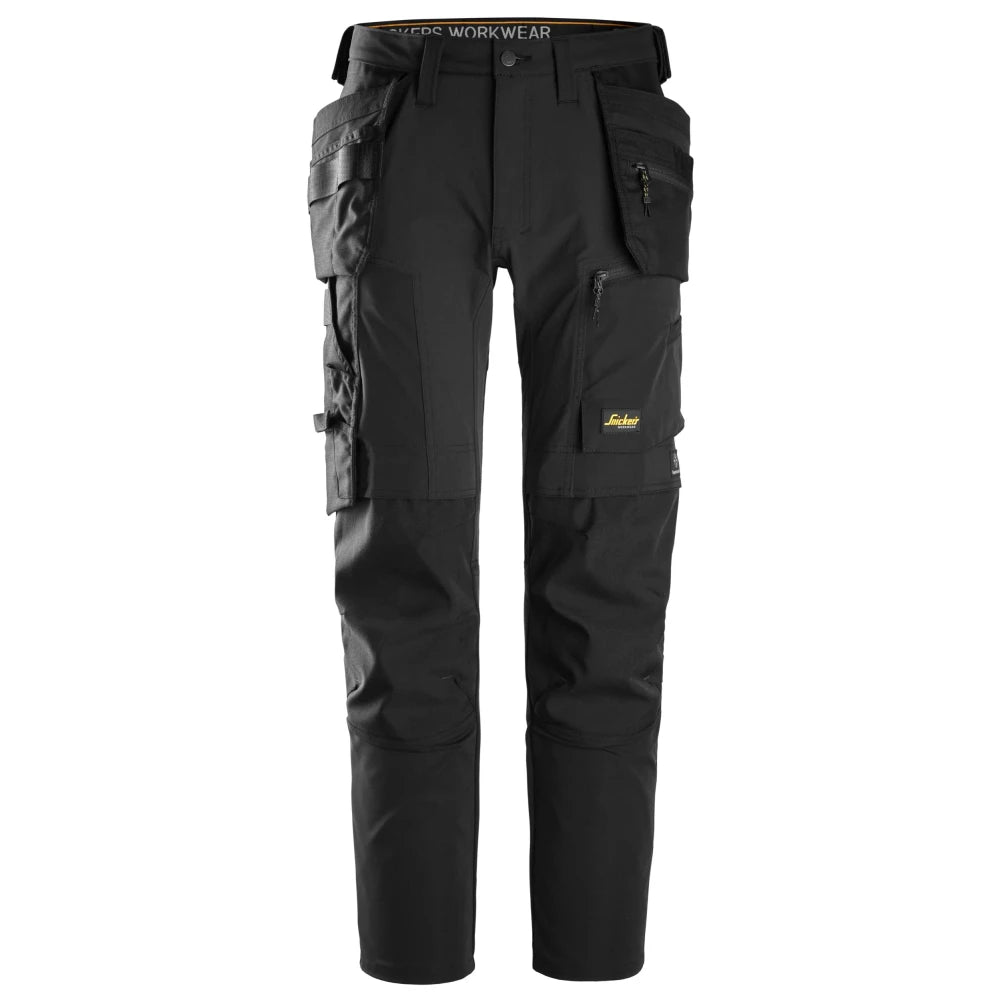 Snickers 6218 Allroundwork 4-Way Stretch Werkbroek Met Holsterzakken 0404 Black Black