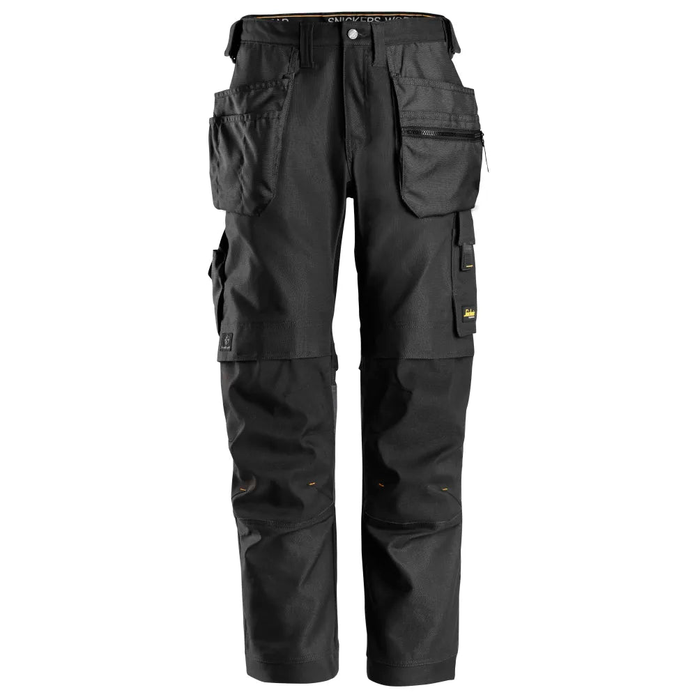 Snickers 6224 Allroundwork Canvas Stretch Werkbroek Met Holsterzakken 0404 Black Black