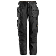 Snickers 6224 Allroundwork Canvas Stretch Werkbroek Met Holsterzakken 0404 Black Black
