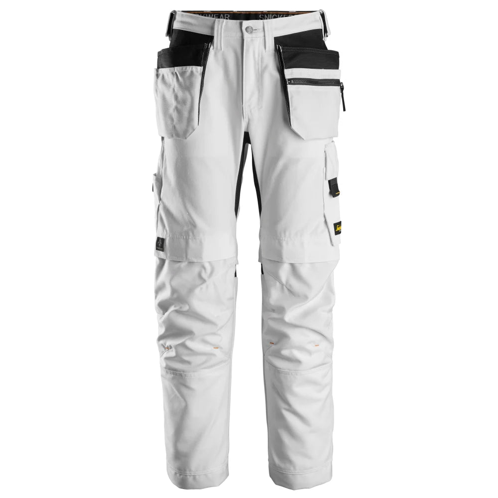 Snickers 6224 Allroundwork Canvas Stretch Werkbroek Met Holsterzakken 0909 White White