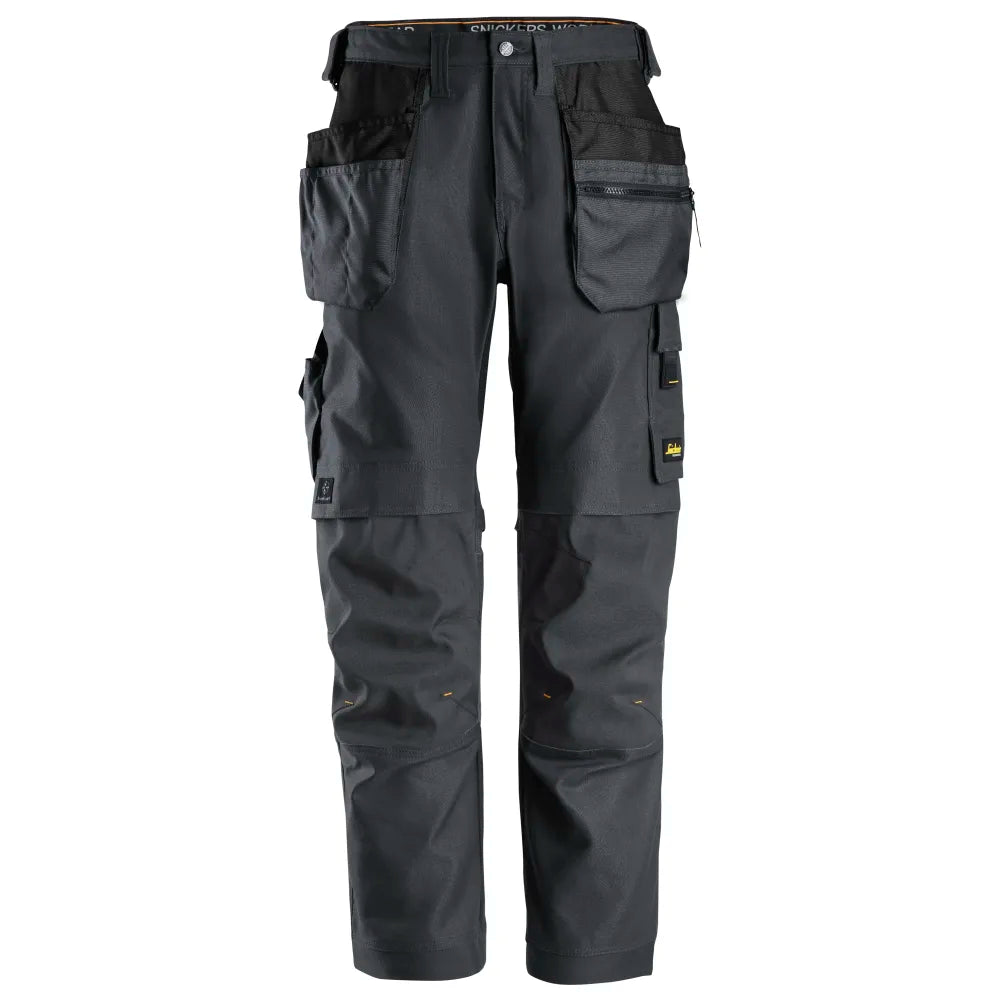 Snickers 6224 Allroundwork Canvas Stretch Werkbroek Met Holsterzakken 5858 Steel Grey Steel Grey
