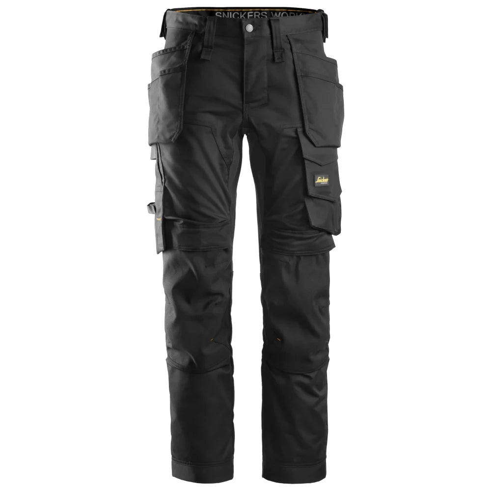 Snickers 6241 Allroundwork 2-Way Stretch Werkbroek Met Holsterzakken 0404 Black Black
