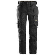 Snickers 6241 Allroundwork 2-Way Stretch Werkbroek Met Holsterzakken 0404 Black Black