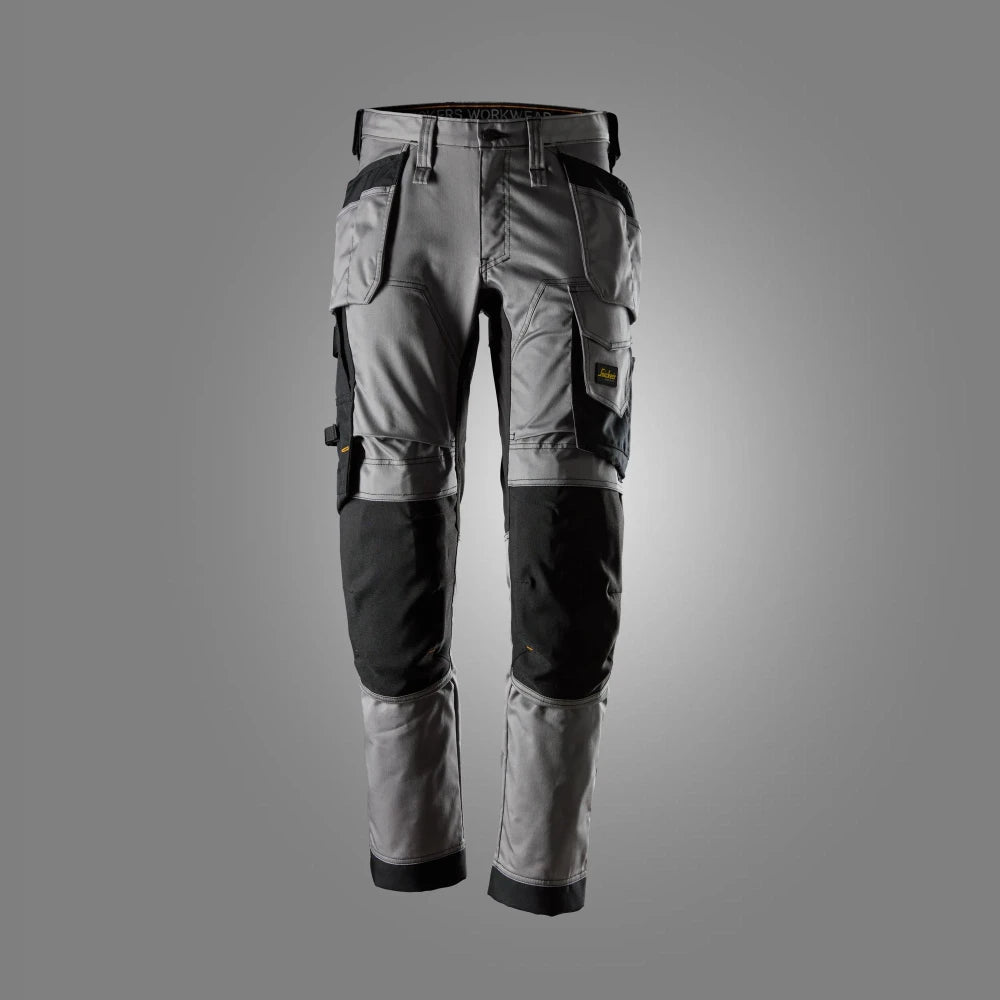 Snickers 6241 Allroundwork 2-Way Stretch Werkbroek Met Holsterzakken 1804 Grey Black