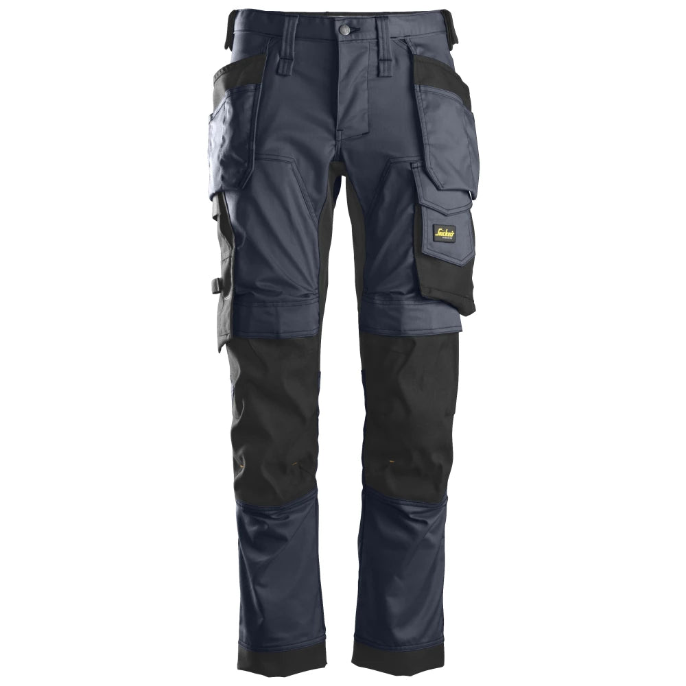 Snickers 6241 Allroundwork 2-Way Stretch Werkbroek Met Holsterzakken 9504 Navy Black