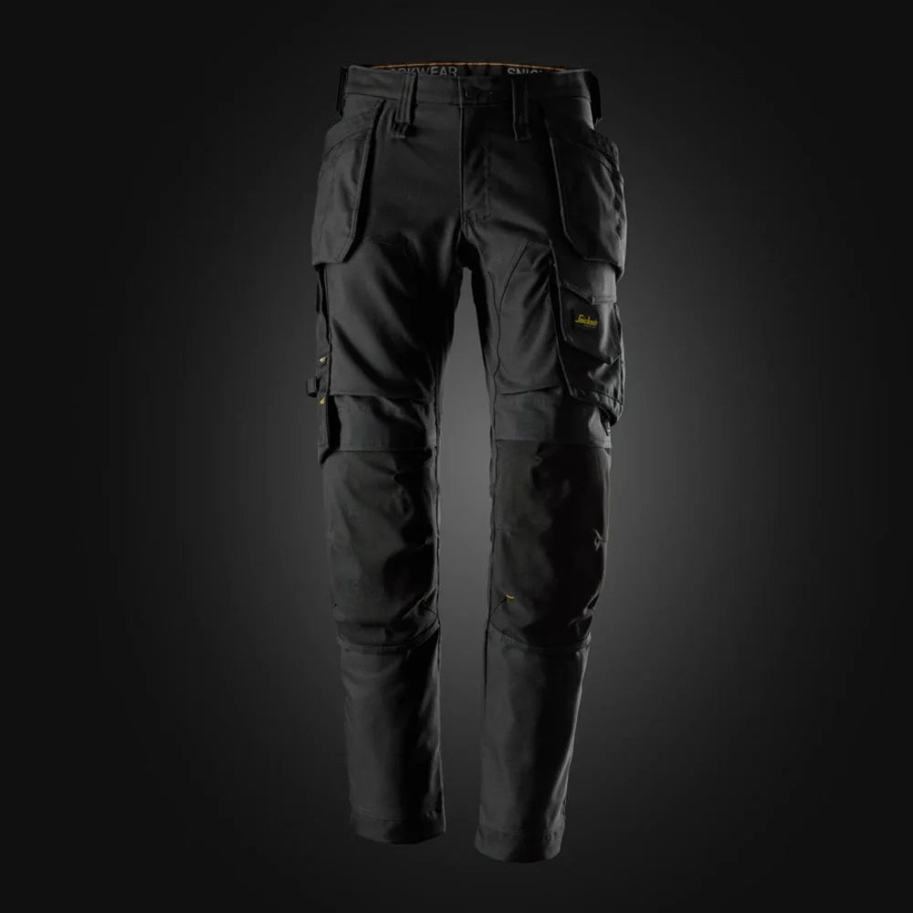 Snickers 6244 Allroundwork Canvas Stretch Werkbroek Met Holsterzakken Black Black
