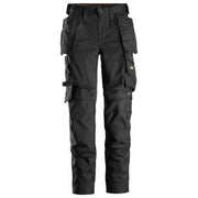Snickers 6247 Allroundwork 2-Way Stretch Dameswerkbroek Met Holsterzakken 0404 Black Black