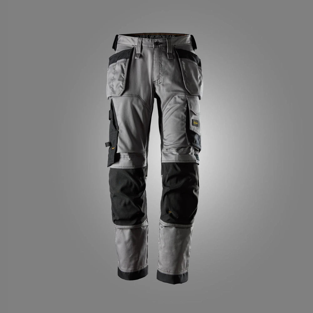 Snickers 6251 Allroundwork Stretch Loose Fit Werkbroek Met Holsterzakken 1804 Grey Black