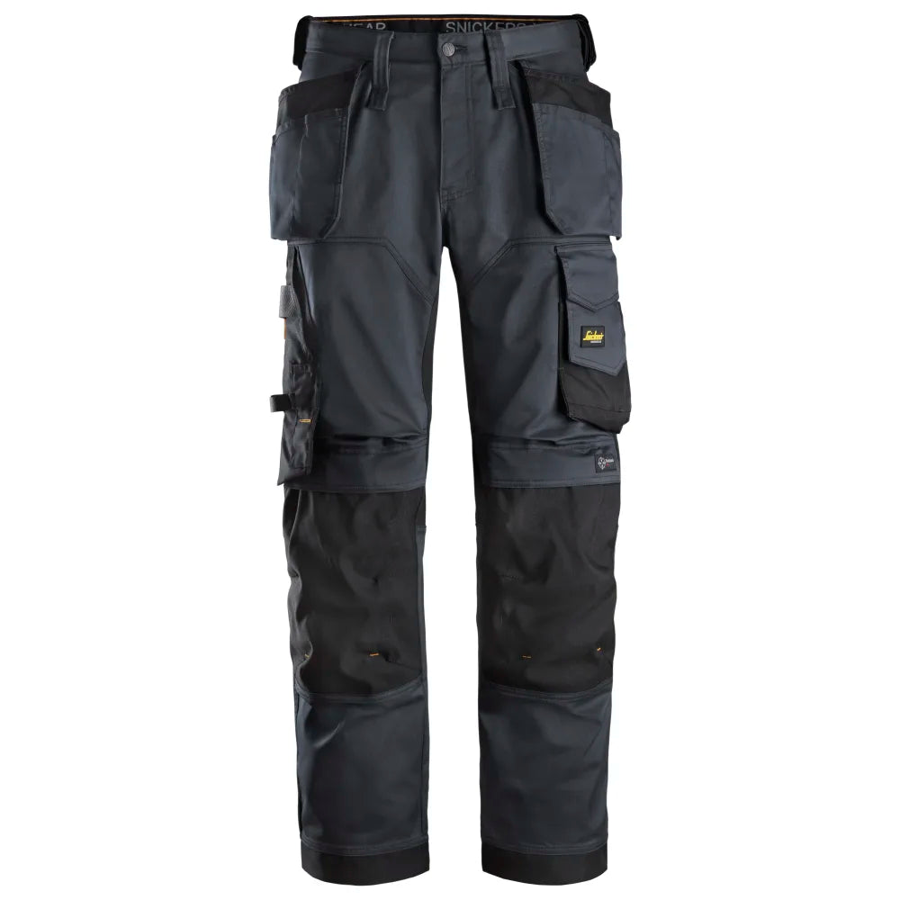 Snickers 6251 Allroundwork Stretch Loose Fit Werkbroek Met Holsterzakken 5804 Steel Grey Black