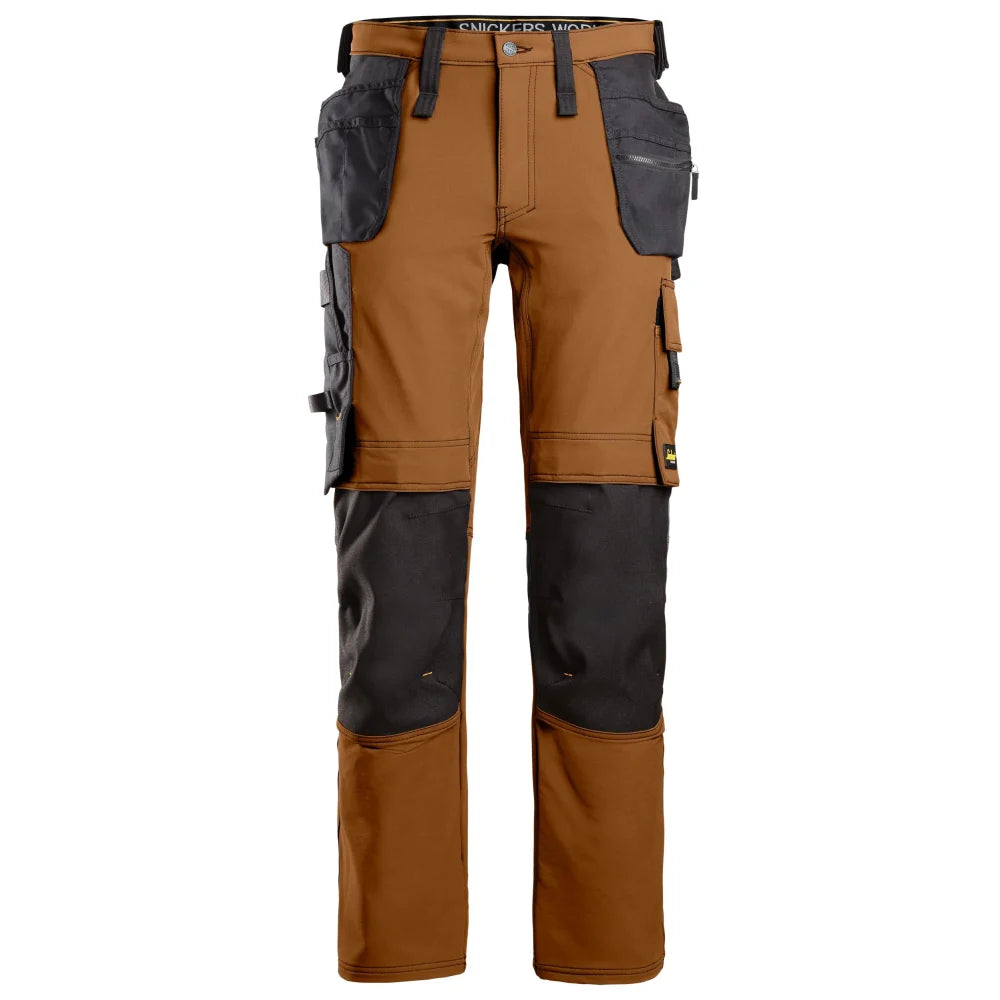 Snickers 6271 Fallroundwork Ull Stretch Werkbroek Met Holsterzakken 1204 Brown Black