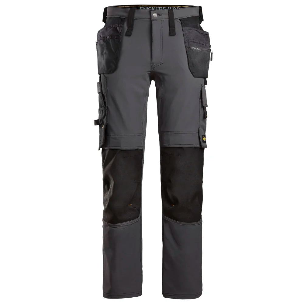 Snickers 6271 Fallroundwork Ull Stretch Werkbroek Met Holsterzakken 5804 Steel Grey Black