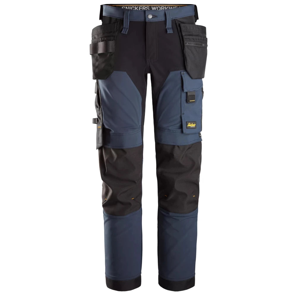 Snickers 6275 Allroundwork 4-Way Stretch Werkbroek Winddicht Met Holsterzakken 9504 Navy Black