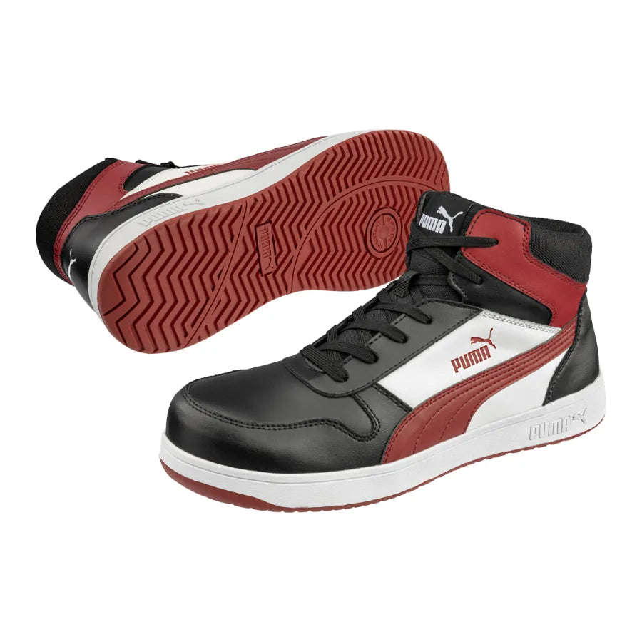 Puma Frontcourt Blk Wht Red Mid 630050 Werkschoenen