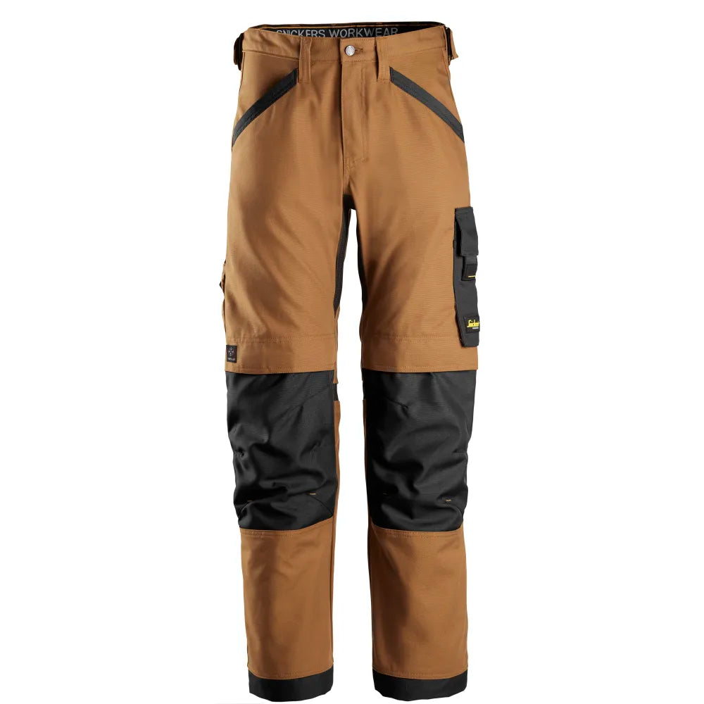 Snickers 6324 Allroundwork Canvas Stretch Werkbroek 1204 Brown Black