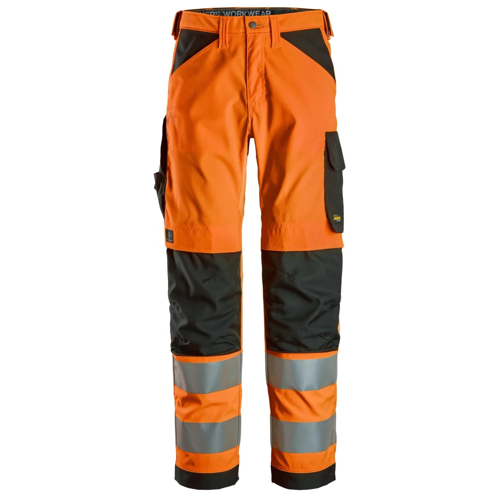 Snickers 6338 High-Vis Werkbroek Klasse 2 5504 High Visibility Orange Black