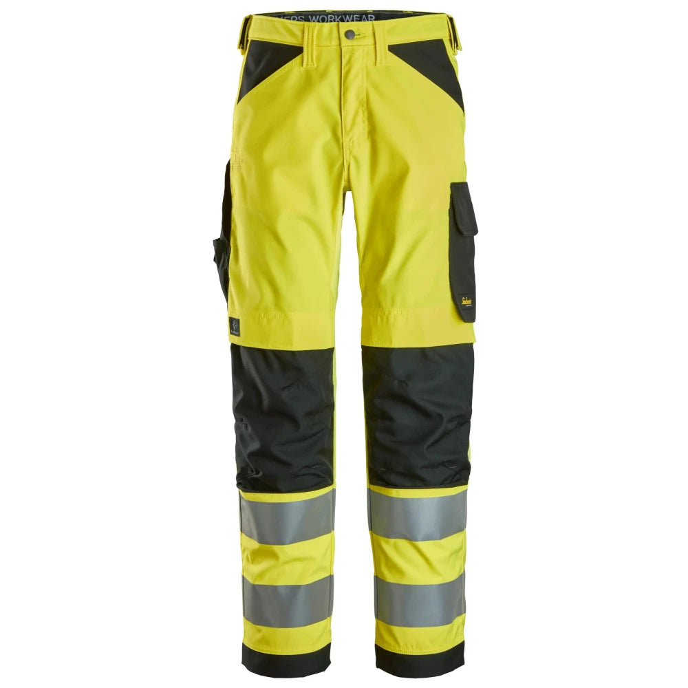 Snickers 6338 High-Vis Werkbroek Klasse 2 6604 High Visibility Yellow Black