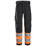 Snickers 6339 High-Vis Werkbroek Klasse 1 0455  Black High Visibility Orange
