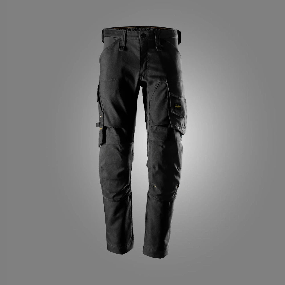 Snickers 6344 Allroundwork Canvas Stretch Werkbroek 0404 Black Black