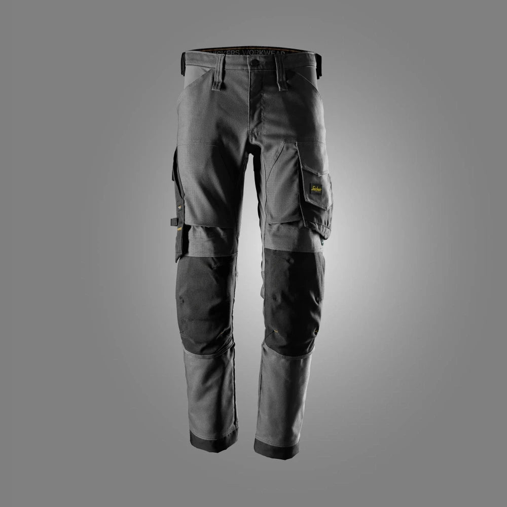 Snickers 6344 Allroundwork Canvas Stretch Werkbroek 5804 Steel Grey Black