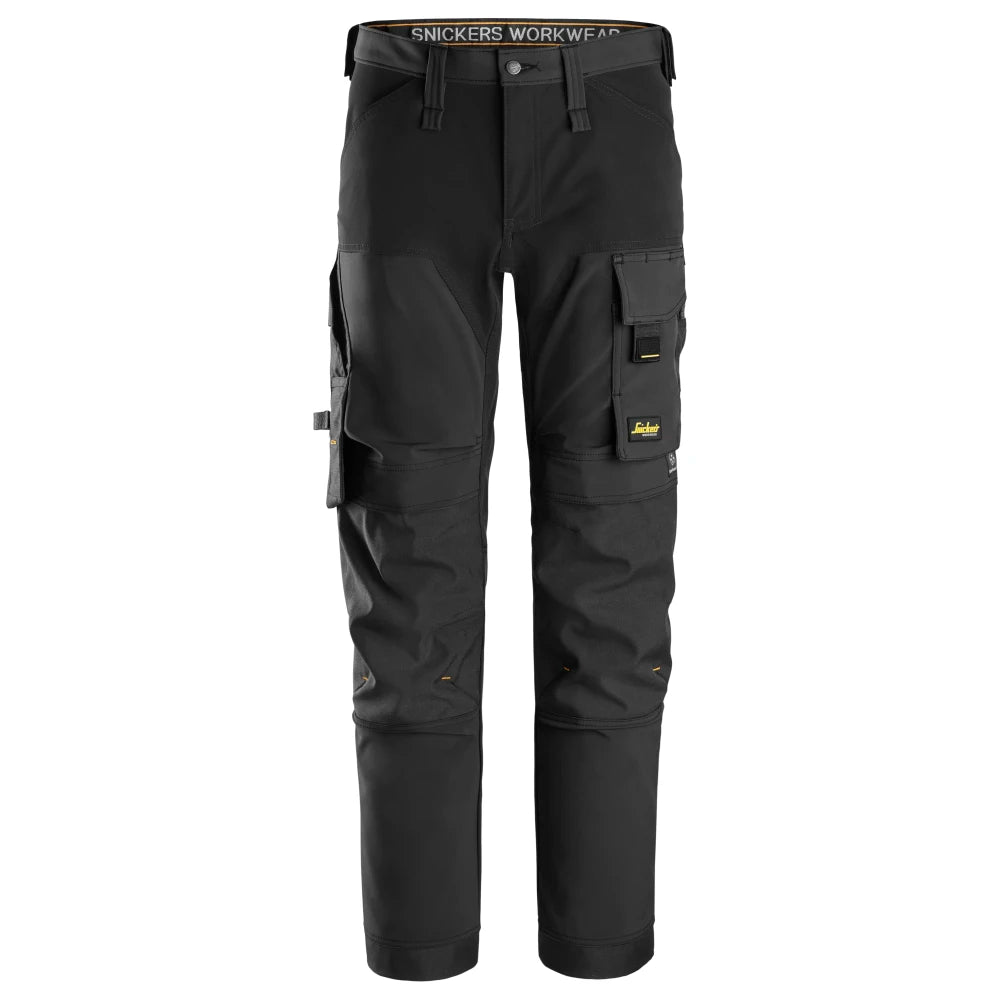 Snickers 6375 Allroundwork 4-Way Stretch Werkbroek Winddicht 0404 Black Black