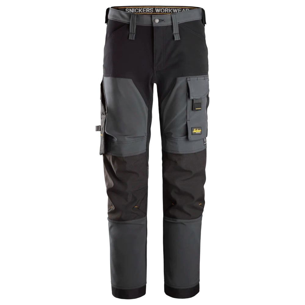 Snickers 6375 Allroundwork 4-Way Stretch Werkbroek Winddicht 5804 Steel Grey Black