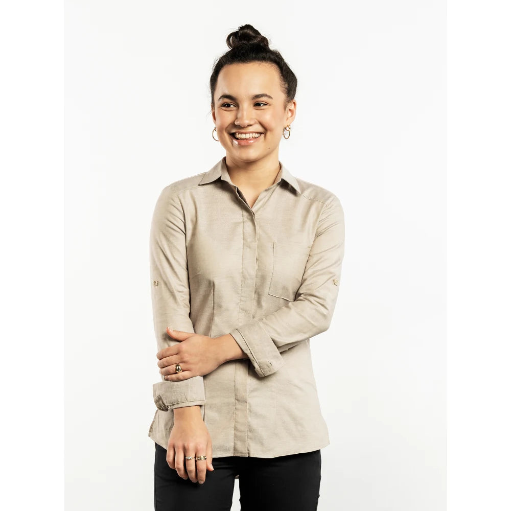 Chaud Devant Overhemd/Blouse Women Sand Melee Fx