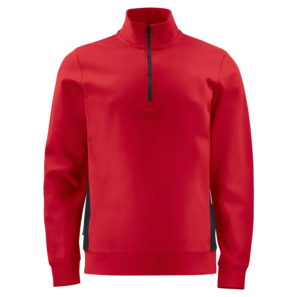 Projob 2128 Sweater Met Korte Ritssluiting Rood