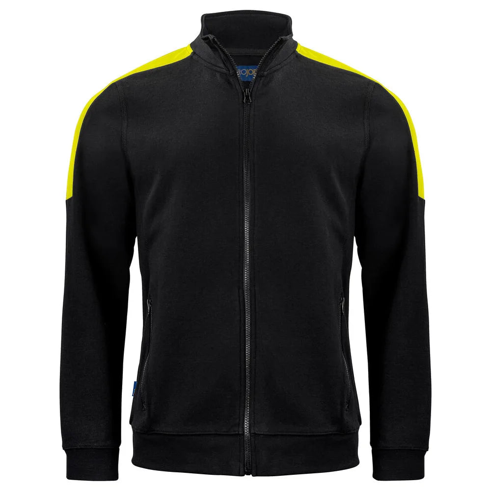 Projob 2129 Sweater Met Ritssluiting Zwart Geel
